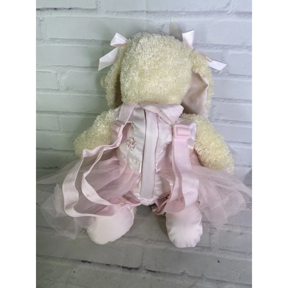 Bearington Collection Lil Ballerina Bunny Rabbit Plush Backpack Bag With Tutu